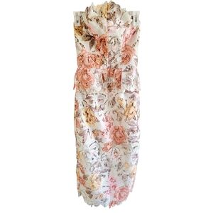 Elliatt Floral Lace Adelynn Dress Strapless Size XS